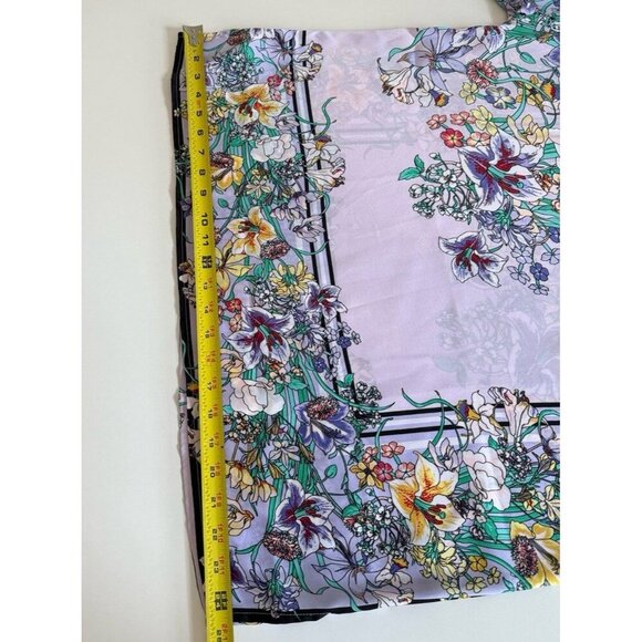 Liz Claiborne Career Silky Purple Flora Blouse Womens XL NWT Shirt Top Boho - Picture 12 of 15